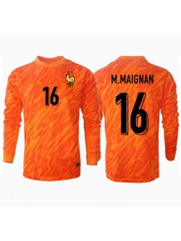 Frankreich Mike Maignan #16 Torwart Auswärtstrikot EM 2024 Langarm